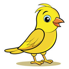 yellow bird with a flower
