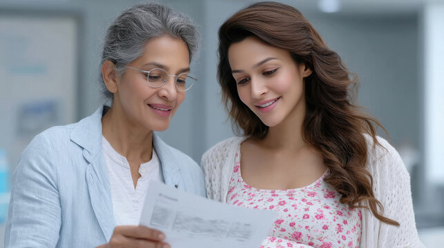 young indian female doctor explaining results to patient