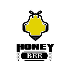 Modern Honey Bee Logo – Minimalist Beekeeping, Organic Honey Brand Identity Design

