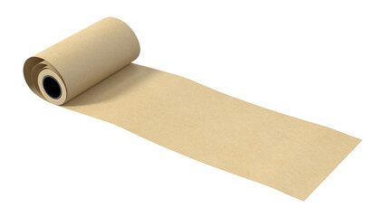 A roll of kraft paper, commonly used for wrapping, crafting, or drawing.