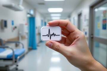 Emergency medical monitoring action hospital location digital device content type clinical environment close-up viewpoint health concept for patient care