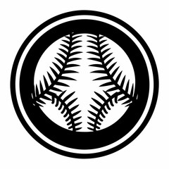 Baseball with fern design isolated on white background