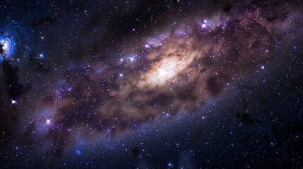 Fototapeta premium galaxy background, stars in the dark space, galaxy on dark background