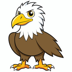 Naklejka premium Eagle white background