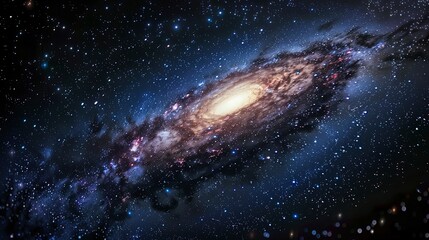 Obraz premium galaxy background, stars in the dark space, galaxy on dark background