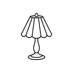 Simple Line Art Table Lamp Illustration