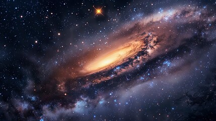 galaxy background, stars in the dark space, galaxy on dark background