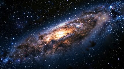 Obraz premium galaxy background, stars in the dark space, galaxy on dark background