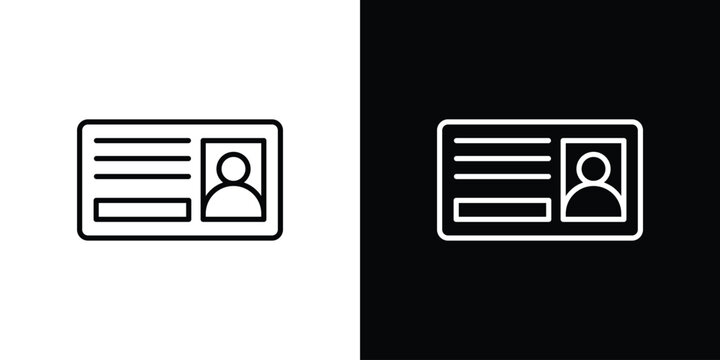 Personal documents icon in black. flat graphic vector icon