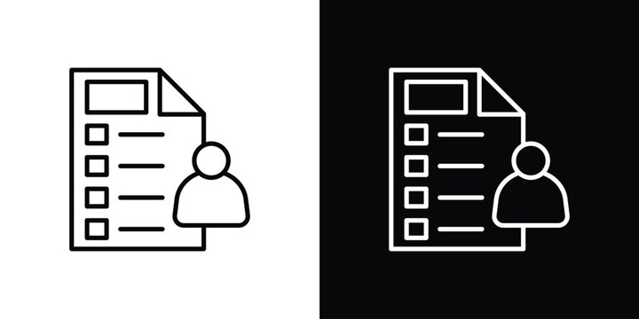 Personality characteristics icon in black. flat graphic vector icon