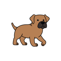 Cane Corso dog flat character vector design