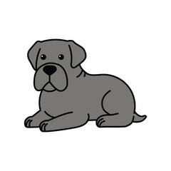 Cane Corso dog flat character vector design