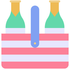 Beer Box Vector icon, Alcohol Drink, Beer Bottle Vector Icon, Packaging Beer, Fourth Of July Icon, Vector Style Flat Icon.