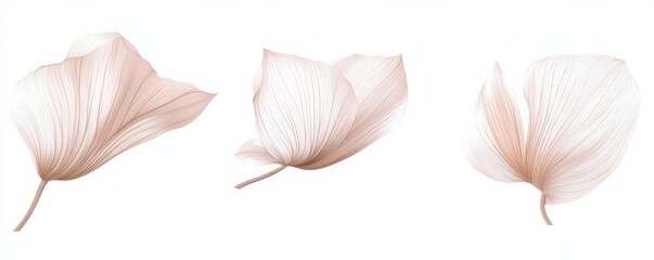 Delicate Blush Floral Line Art, Botanical Illustration, Flower Design Floral Art, Line Art