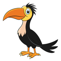 Naklejka premium toucan bird vector illustration white background