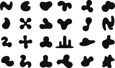 A collection of abstract blobs for artwork compositions