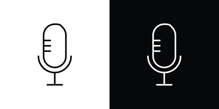 Podcast icon in black. flat graphic vector icon