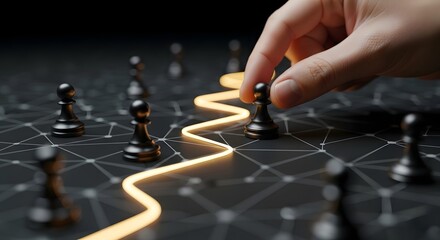Naklejka premium Strategic Leadership Guiding Your Team to Success Through Strategic Planning