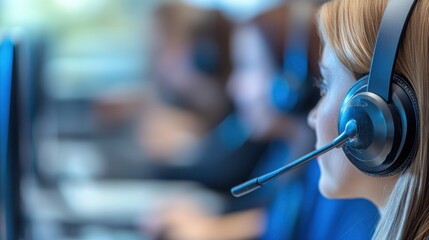 Customer service agents at work