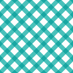Seamless Teal and White Diamond Lattice Geometric Pattern

