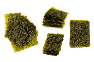 Tasty nori seaweed isolated on a white background. © Nikolay