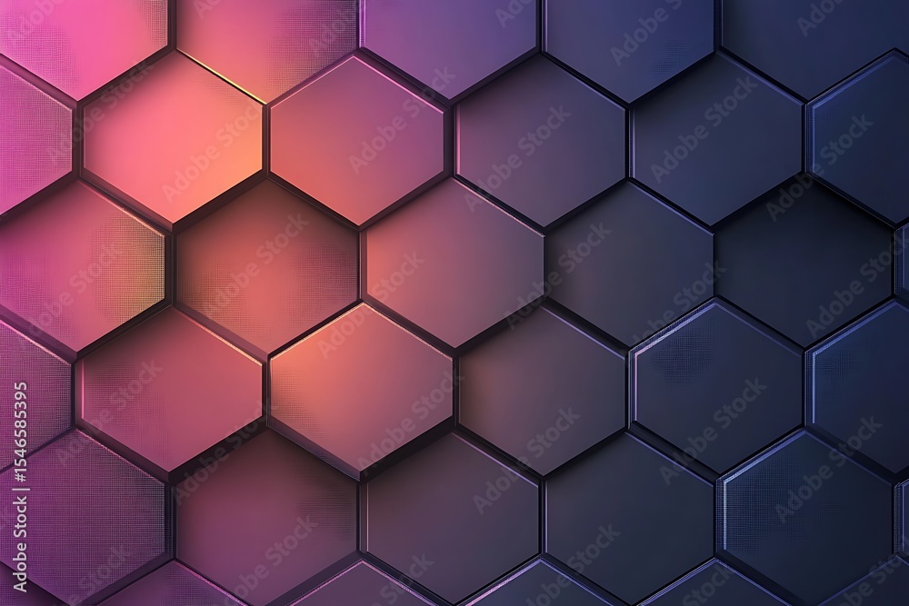 Aufkleber gradient hexagonal honeycomb pattern, modern backdrop, geometric texture, abstract wall