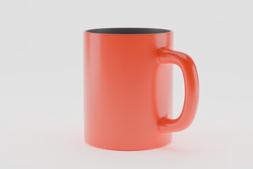 Orange cup isolated background