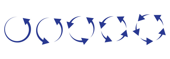 
circle arrow icon isolated on white background