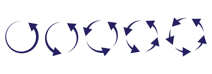 
circle arrow icon isolated on white background