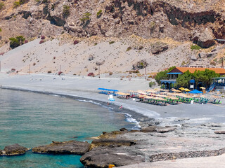 Greek village of Agia Roumeli, Chania, Crete, Greece.