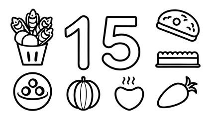 set of easter icons