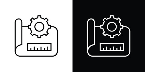 Prototyping icon in black. flat graphic vector icon