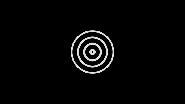 Technology radio waves signal icon animation. Radio waves background. Network tower produced radio wave concept