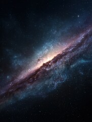 view from space to a galaxy and stars , space galaxy background , a galaxy nebula