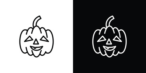 Obraz premium Pumpkin icon in black. flat graphic vector icon