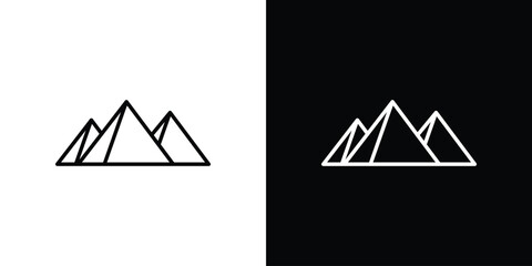 Pyramids icon in black. flat graphic vector icon © Vince