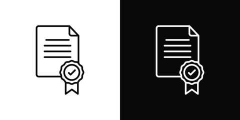 Qualification icon in black. flat graphic vector icon