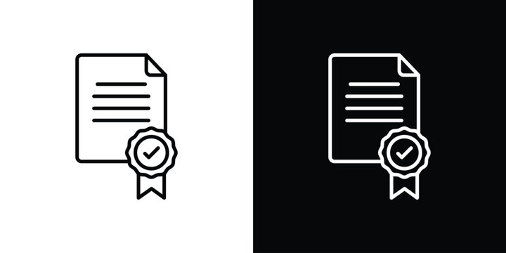 Qualification icon in black. flat graphic vector icon