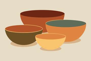 clay pots on the ground