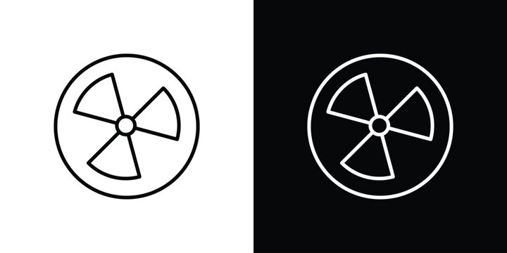 Radioactive icon in black. flat graphic vector icon
