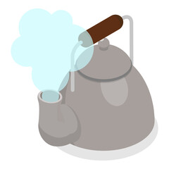 3D Isometric Flat  Set of Tableware. Item 3