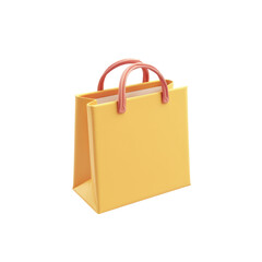 3D Single Shopping Bag Emoji in Motion.