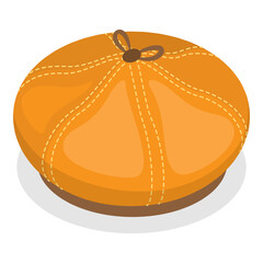 3D Isometric Flat  Set of Hats. Item 8