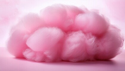 Obraz premium pink cotton candy texture closeup photography of sweet treat on white background