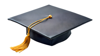 high angle shot of graduation cap with detailed stitching