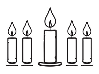 Kwanzaa Candle Illustration Vector Pack