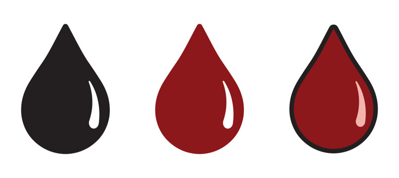 Blood drop icon set , vector illustration.