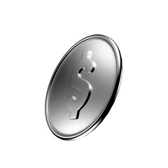Dollar Coin 3D Icon – Banking, Investment, and Wealth Graphic