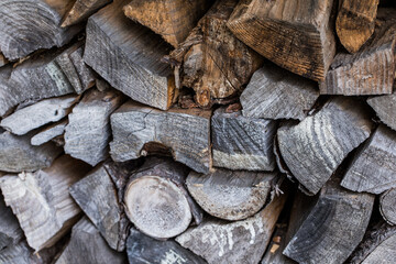 stack of chopped wood background