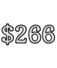 dollar sign on white background $266